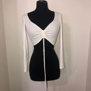 Zara long sleeved crop top